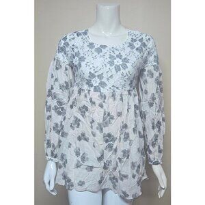 Sunday in Brooklyn Anthropologie Floral Lace Top Tunic Boho Top Size XS NEW